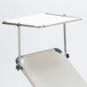 Transat de plage bain de soleil en aluminium avec pare-soleil Nettuno 