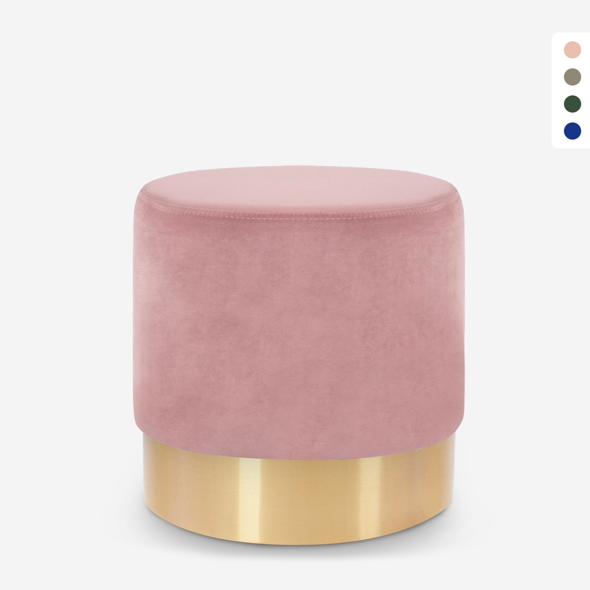 Pouf repose-pieds tabouret bas rembourré rond design velours Rossetto Dimensions Pouf repose-pieds tabouret bas rembourré rond design velours Rossetto Dimensions
