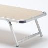4 bains de soleil de plage en aluminium avec pare-soleil Nettuno 