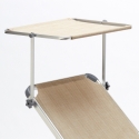 4 bains de soleil de plage en aluminium avec pare-soleil Nettuno 