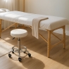 Tabouret à roulettes pivotant avec assise en similicuir Nabu Remises