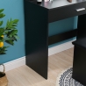 Coiffeuse table de maquillage noire avec tabouret miroir à LED Gaia Black Dimensions