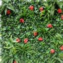 Haie artificielle 100x100cm plantes 3D jardin sempervirente Lemox Remises