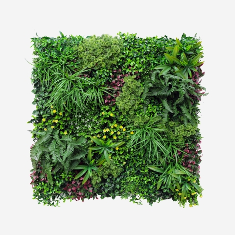 Haie artificielle réaliste 100x100 cm plante 3D extérieur jardin Ilex Promotion