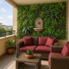 Haie artificielle réaliste 100x100 cm plante 3D extérieur jardin Ilex Vente