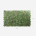 Haie artificielle extensible de jardin 200x100cm plantes Salix Réductions