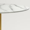 Table de salle à manger ronde style Goblet 120cm effet marbre doré Monika+ Choix