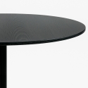 Table salle à manger moderne Goblet noire ronde 120cm Blackwood+ Réductions