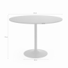Table salle à manger moderne Goblet noire ronde 120cm Blackwood+ 