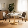 Table Goblet ronde 80cm effet marbre doré style classique Monika Remises