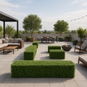 Haie artificielle en buis pour clôture de jardin 158x33x56cm Robuk Vente