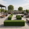 Haie artificielle en buis pour clôture de jardin 158x33x56cm Robuk Vente
