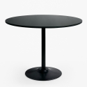 Table salle à manger moderne Goblet noire ronde 120cm Blackwood+ Promotion