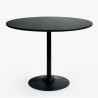 Table salle à manger moderne Goblet noire ronde 120cm Blackwood+ Promotion