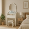 Meuble coiffeuse table de maquillage avec miroir tabouret chambre Katrina Choix