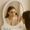Meuble coiffeuse table de maquillage avec miroir tabouret chambre Katrina Remises