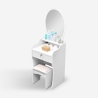 Meuble coiffeuse table de maquillage avec miroir tabouret chambre Katrina Modèle