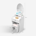 Meuble coiffeuse table de maquillage avec miroir tabouret chambre Katrina Caractéristiques