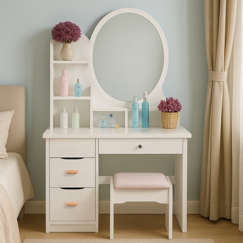 Coiffeuse et table de...