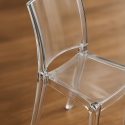 Chaise transparente salle à manger bar empilable B-Side Grand Soleil Modèle