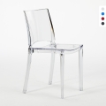 Chaise transparente salle à manger bar empilable B-Side Grand Soleil Promotion