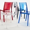 Lot de 18 Chaises B-Side Grand Soleil pour bar transparentes promotion 