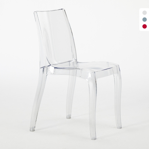 Lot de 18 Chaises Cristal Light Grand Soleil Transparent promo offre pour Bar café Promotion