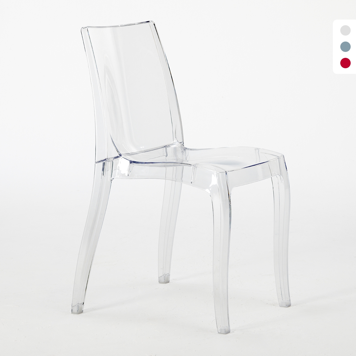 Lot de 18 Chaises Cristal Light Grand Soleil Transparent promo offre pour Bar café Promotion