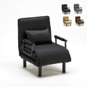 Fauteuil convertible 1 place chauffeuse en tissu Deborah 