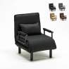 Fauteuil convertible 1 place chauffeuse en tissu Deborah 