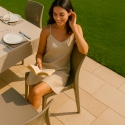 Chaise salle à Manger cuisine empilable en polypropylène Ice Grand Soleil Offre