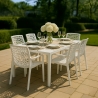 Chaise en polypropylène accoudoirs jardin café Grand Soleil Gruvyer Arm 
