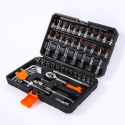 Caisse à outils avec clés à douille tournevis à cliquet et écrous hexagonaux 99 pièces Hx Vente