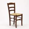 Ensemble de 4 chaises et d'une table carrée intérieur cuisine et bar en bois Rusty 