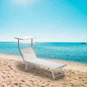 20 transats de plage et jardin bains de soleil en aluminium Santorini Vente