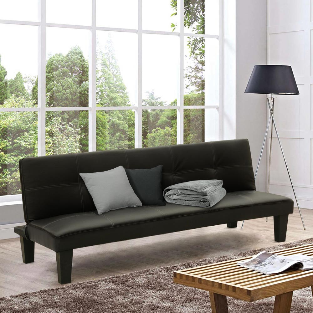 Canapé convertible 2 places lit en similicuir Topazio LIVING