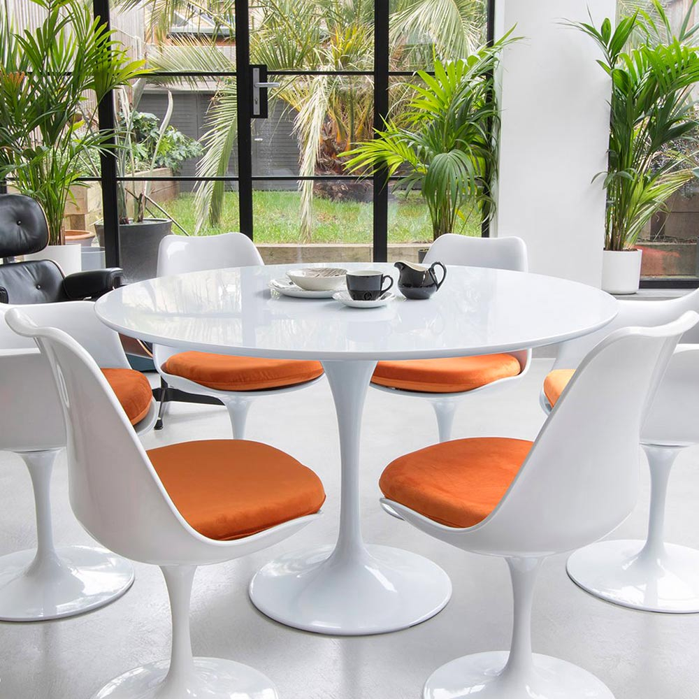 tables bistrot noir adapté pour table de conférence décontractée au bureau,Black Meubles de base en forme de tulipe moyenne de style moderne cuisine 