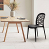 Chaise de cuisine salle à manger et bar empilable Design WEDDING Holes Messina Vente