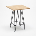 Table haute 60x60 industrielle pour tabouret de bar métal acier bois Bolt Choix