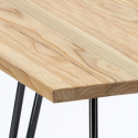 Table industrielle 80x80 de bar restaurant maison acier et bois Hammer Achat