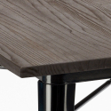 table industrielle Lix acier et bois 80x80 restaurant maison allen 
