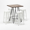table haute 60×60 + 4 tabourets de bar style industriel kips bay Offre