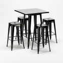 table haute + 4 tabourets en métal style industriel new york Offre