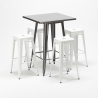 table haute + 4 tabourets métalliques conçus par industrial gowanus Caractéristiques