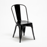 table carrée en bois + 4 chaises en métal Lix style industriel west village 