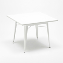 table carrée + 4 chaises en métal style Lix design industriel harlem 