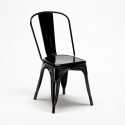 table carrée + 4 chaises en métal style design industriel harlem 