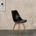 Chaise de salon et bar design scandinave avec coussin nordica Tulipan 