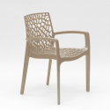 Chaise en polypropylène accoudoirs jardin café Grand Soleil Gruvyer Arm 