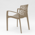 Chaise en polypropylène accoudoirs jardin café Grand Soleil Gruvyer Arm 